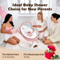 thumbnail image 2 of Columpio para bebé Viriwebaby portátil, 5 velocidades, Bluetooth, rosa, 2 of 8
