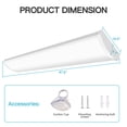thumbnail image 5 of 4 PK 4FT LED Wraparound Light,48 inch Garage Lights Ceiling, 54W, 6210LM, 3500/4000/5000K, 120-277V Commercial Electric 4FT Led Light Fixtures for Garage,Laundry Room,Warehouse,Closet,Shop,UL & DLC, 5 of 7