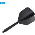 thumbnail image 3 of Integrated Dart Shaft & Flights, 6 Pack Durable Plastic Dart Flight Set, Black, 3 of 5