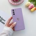 thumbnail image 3 of Compatible with Samsung Galaxy S21 5G for Women Girls, Soft Flexible Durable Cute Heart Pattern Slim Thin TPU Shockproof Case for Samsung Galaxy S21 5G 6.2″-Purple, 3 of 10
