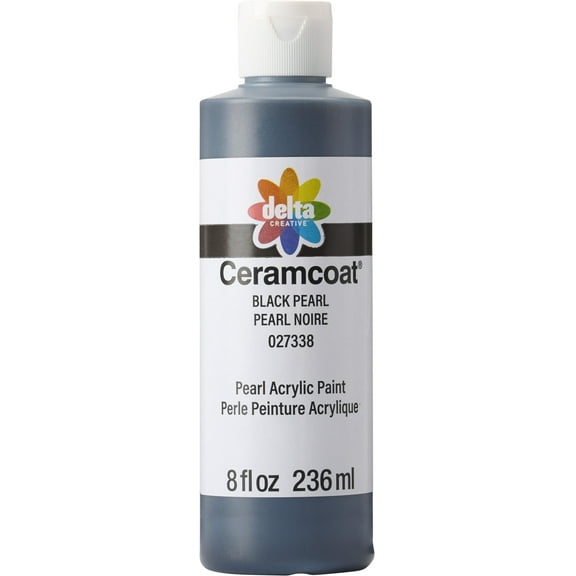 Delta Ceramcoat Pearl Acrylic Paint 8oz-Black