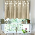 thumbnail image 4 of 1Pc Curtain Floral Curtains Kitchen Coffee Curtains Bedroom Rod Curtains Lace Short Curtains Lace Curtains 54 X 24 Inch 1 Panels, 4 of 9