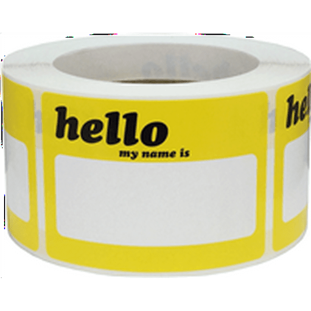 Hello My Name Is Stickers 2 5 X 3 5 Inches Wide 500 Labels On A Roll Walmart Com
