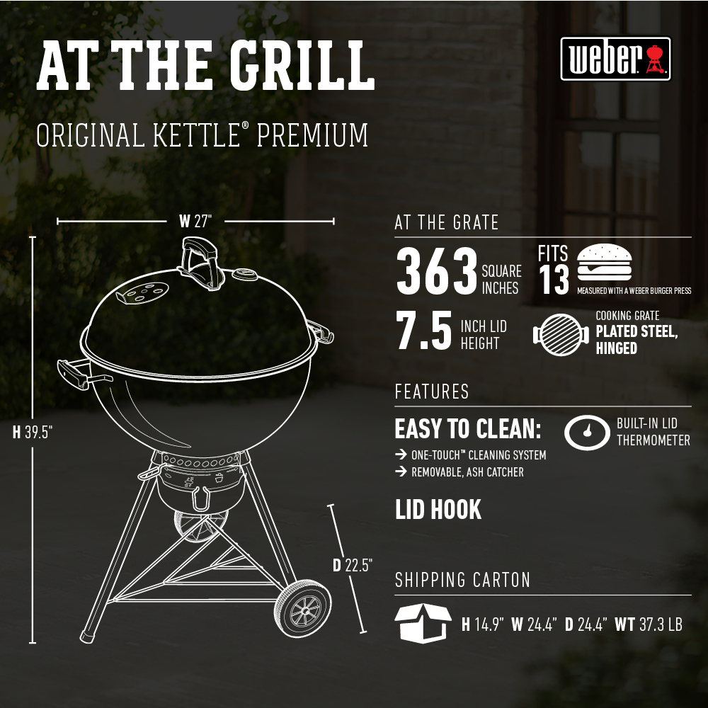 Weber Original Kettle Premium 22" Charcoal Grill photo 3