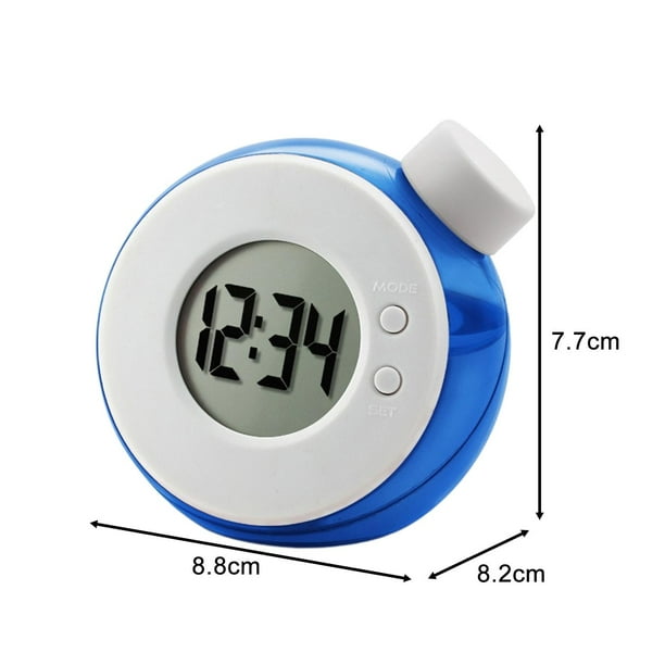 Reloj despertador con alimentacion por agua divertido Reloj de escritorio Retro mesita de noche reloj Digital para mesita de noche decoracion de Azul Walmart en linea