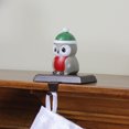 thumbnail image 3 of 6" Red and Green Perched Owl Christmas Stocking Holder, 3 of 3