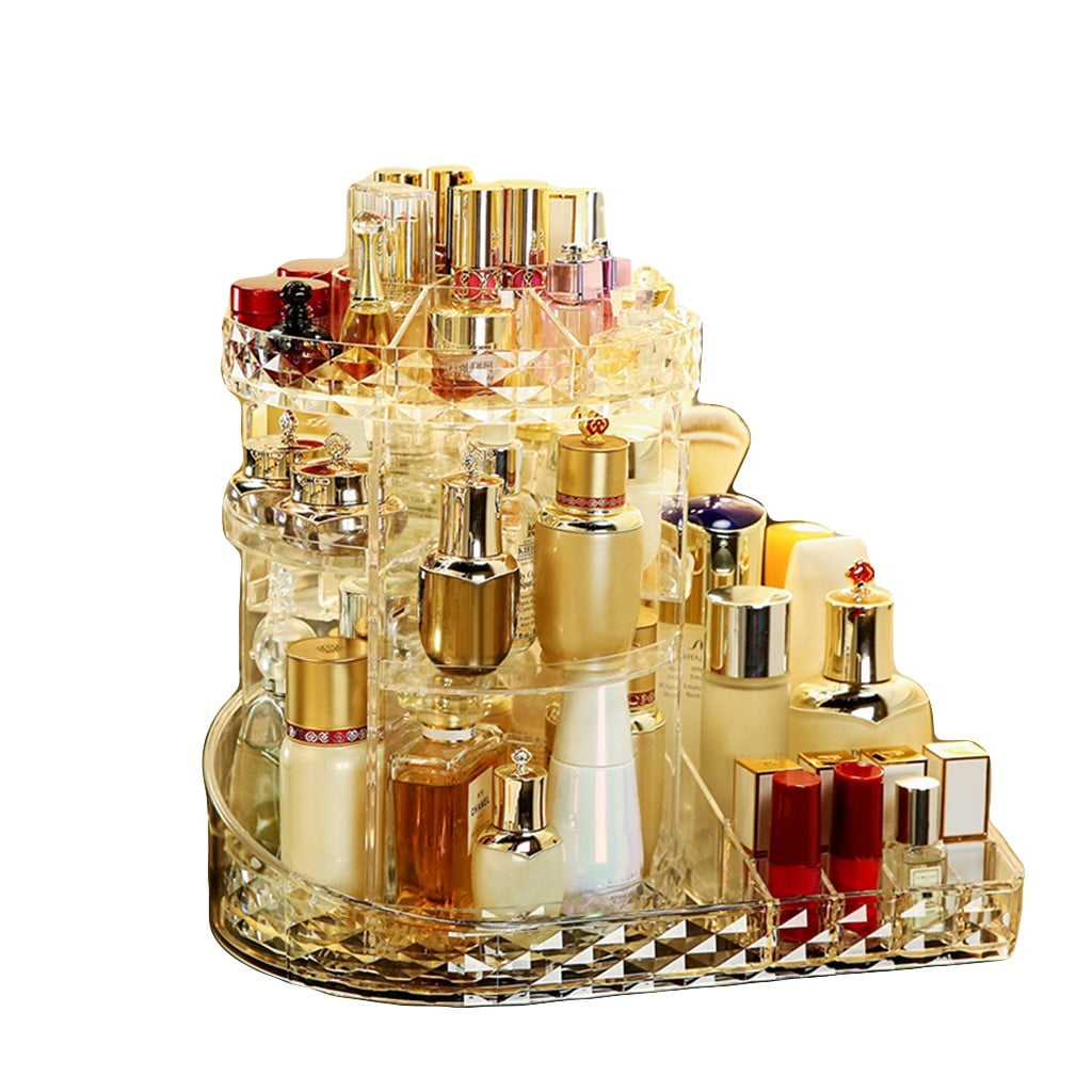 Yilegou 360 Degree Rotating Adjustable Makeup Organizer Cosmetics