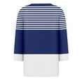thumbnail image 5 of 2025 Womens Tops Striped Colorblock 3/4 Sleeve Tshirts Casual V Neck Tunic Tee Shirts Comfy Blouses, 5 of 5