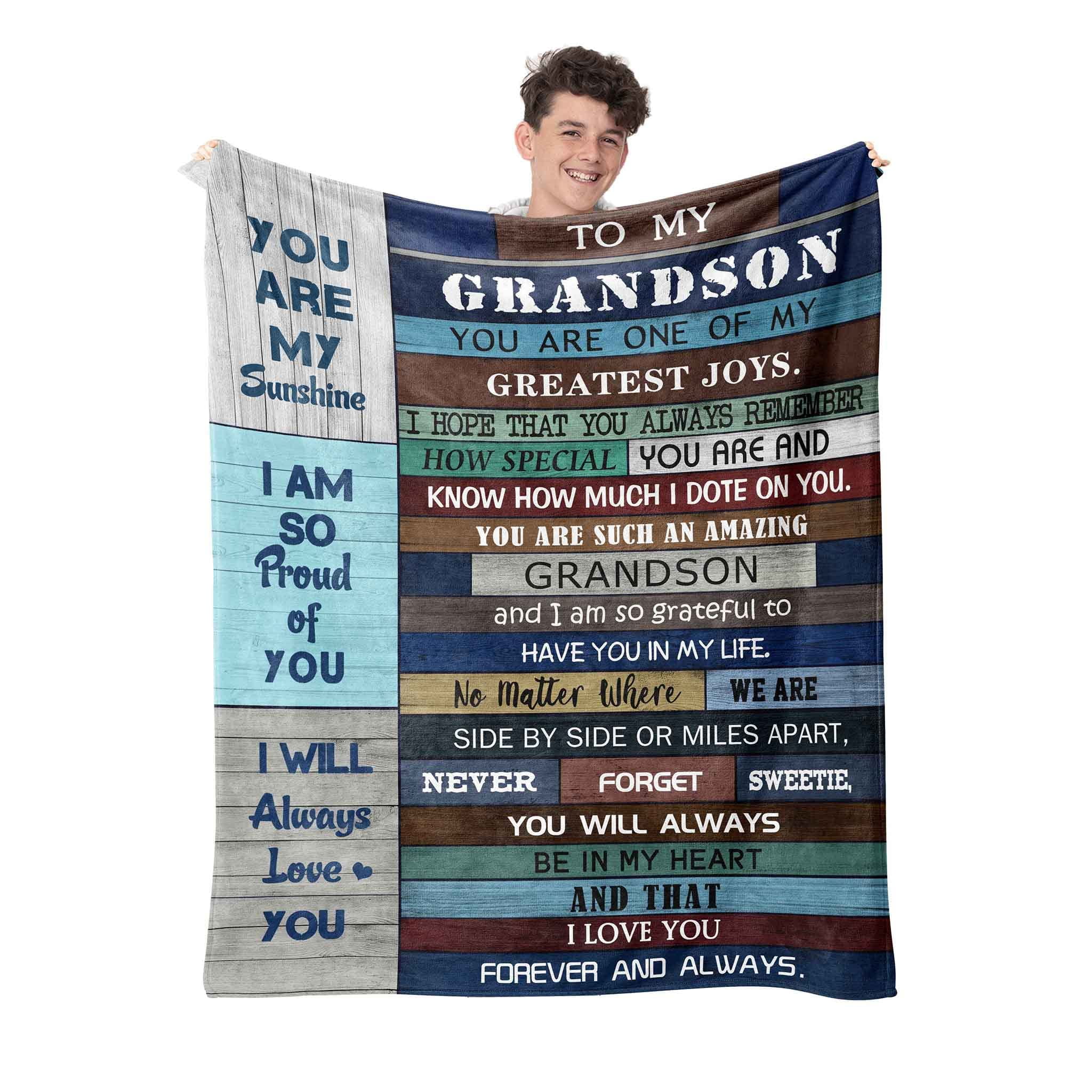 Omokil Grandson Gifts Blanket Grandson Gifts from Grandma Birthday