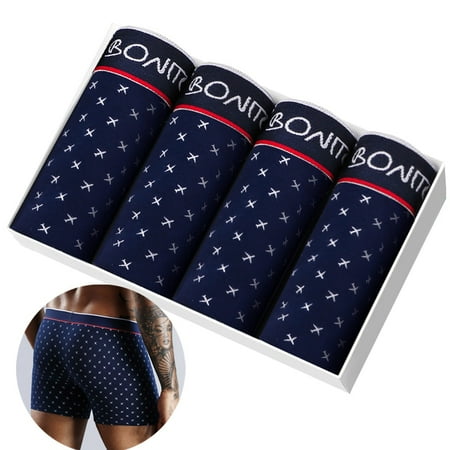 

4pcs Boxers Men s Panties Underpants Man Boxer Underwear Cotton for Male Underpants Man Cotton Large Size Lot Soft