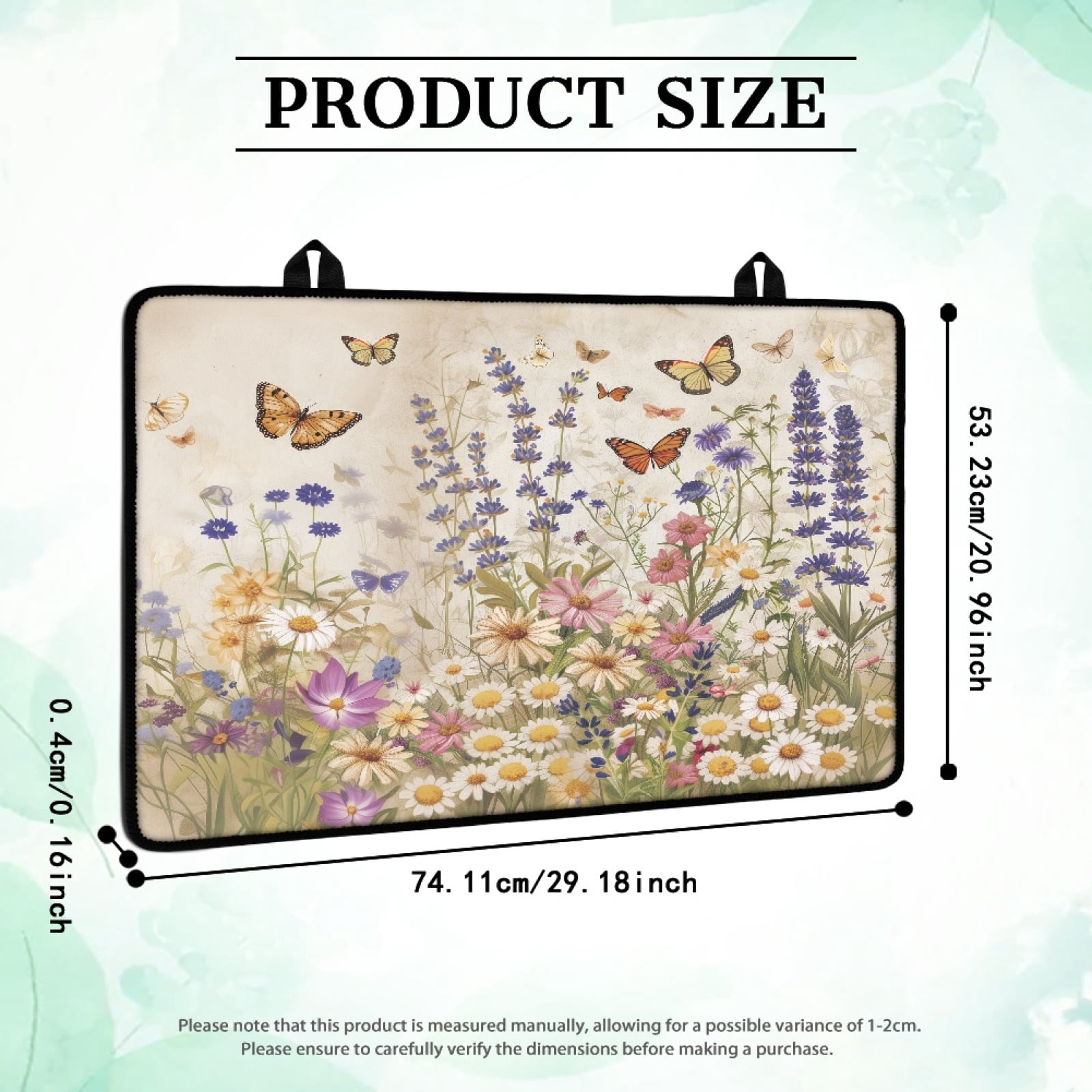 Renewold Electric Stove Top Cover for Cooktop, Induction Electric Stove Cover Anti-slip Glass Cooktop Mat Extra Large Flat Top Stove Mat Easy Storage, Butterfly Floral Beige
