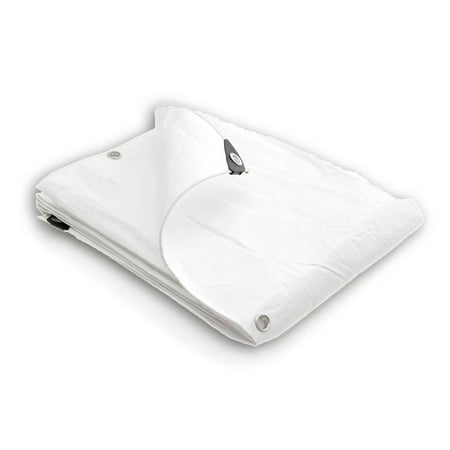 King Canopy White End - King Canopy Heavy Duty Tarp - White