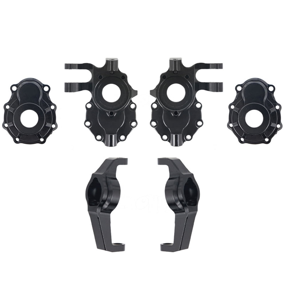 Metal Front Steering Knuckle C Hub Carrier Portal Cover Set for TRAXXAS  TRX4 1/10 RC Crawler Car Upgrade Parts,Black - Walmart.com