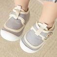 thumbnail image 2 of Siilsaa Baby Boy Girl Shoes Sneakers Breathable Mesh Walking Shoes Hook and Loop Cartoon Non-Slip Rubber Sole Toddler Crib First Walker Shoes Grey,8, 2 of 7