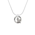 thumbnail image 2 of Delight Jewelry Silvertone Small Mustang - Mascot Hero Ring Charm Necklace, 18", 2 of 4