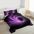 thumbnail image 3 of Castle Fairy Purple Stripes 3 Pieces Queen Comforter Set for Teens Men Women,Abstract Geometric Ultra Soft Bedding Sets,Minimalist Lines Bedding Comforter Set,Luxury Bedroom Decor, 3 of 8