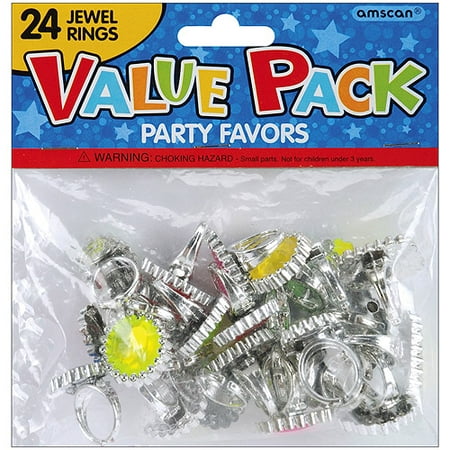  Party  Favors  18 Pack Jewel Rings Walmart  com