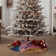 thumbnail image 4 of KLL Christmas Tree Skirt,Party Decorations Farmhouse for Christmas Decorations Holiday Party 30" -Pink Tiger Gold Leaves, 4 of 6