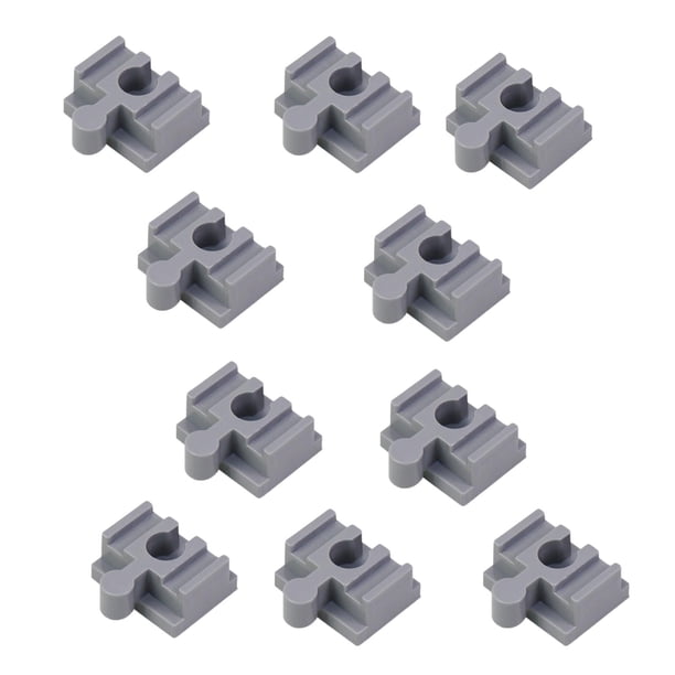 10x accesorios de vía de tren de madera, juegos de construcción de juguetes, juego de conector de pista para construcción de juguetes, Kits de vástago Gris
