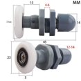 thumbnail image 2 of puertas de ducha de plástico duradero, guía deslizante con rodamiento de cristal para baño para repuestos (23 mm), 2 of 5