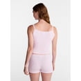 thumbnail image 3 of No Boundaries Sleep Top and Shorts Pajama Set, 2-Piece, Women’s XXS-3X, 3 of 5