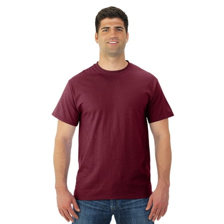Beige Heather - Jerzees Mens DRI-POWER Active Short Sleeve Crew T-Shirt, L, Irish Green Heather