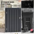 thumbnail image 4 of Outsunny Abri de Rangement Extérieur Verrouillable pour 2 Bacs à Ordures, 4 of 10