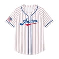 thumbnail image 4 of Women's Tops T Shirts Independence Day Graphic Withflag Baseball Lightweight Holidays Boho Shirts, 4 of 5