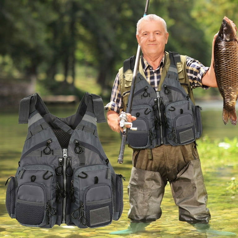 Fishing Vest Adjustable Life Jacket For Fly Bass Fishing And Outdoor  Activities 