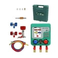 thumbnail image 3 of Manómetro de colector digital de refrigeración Manómetro de freón Manómetro de colector de A/C Conjunto de medidores, 3 of 8