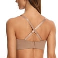 thumbnail image 5 of MELENECA Strapless Bra Minimizer with Underwire for Women Brown 32A, 5 of 5