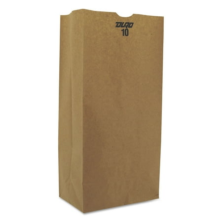 General Grocery Paper Bags, 57 lb Capacity, #10, 6.31 x 4.19 x 13.38, Kraft, 500 Bags -BAGGX10500