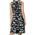 thumbnail image 2 of Evil Eye Spring Summer Dresses for Women Fashion T-shirt Dress Casual Sleeveless Loose Sundress with Pockets, 2 of 5