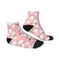 thumbnail image 6 of Salouo Cute Pink Snowman Cat Pattern Unisex Middle Tube Socks,Middle-Finger Knee High Socks Over The Calf Tube Stocking Crew Stockings for Women and Men Tube Socks, 6 of 8