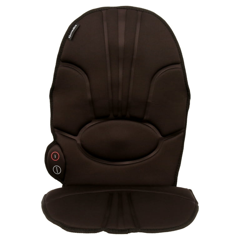 Homedics Deluxe Portable Seat Cushion Massager with Heat Vibrating pad Integrated Control Invigorating Vibration for Back and Lumbar. Black In color Walmart