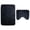 Black, variant on 2 Piece Bath Pedestal Mat Set Microfibre Polyester Quick Drying Non-Slip Rubber Backed Bathroom Mat Rug Set (Black)