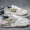 Color: F-099 Rice Green, variant on Men's Low-Top Casual Sneakers F-099 - White & Navy Blue Colorway, PU Upper with Floral Pattern, Elastic Lace-Free Closure, Cushioned EVA Insole & Durable PVC Sole for All-Season Comfort - Versatile