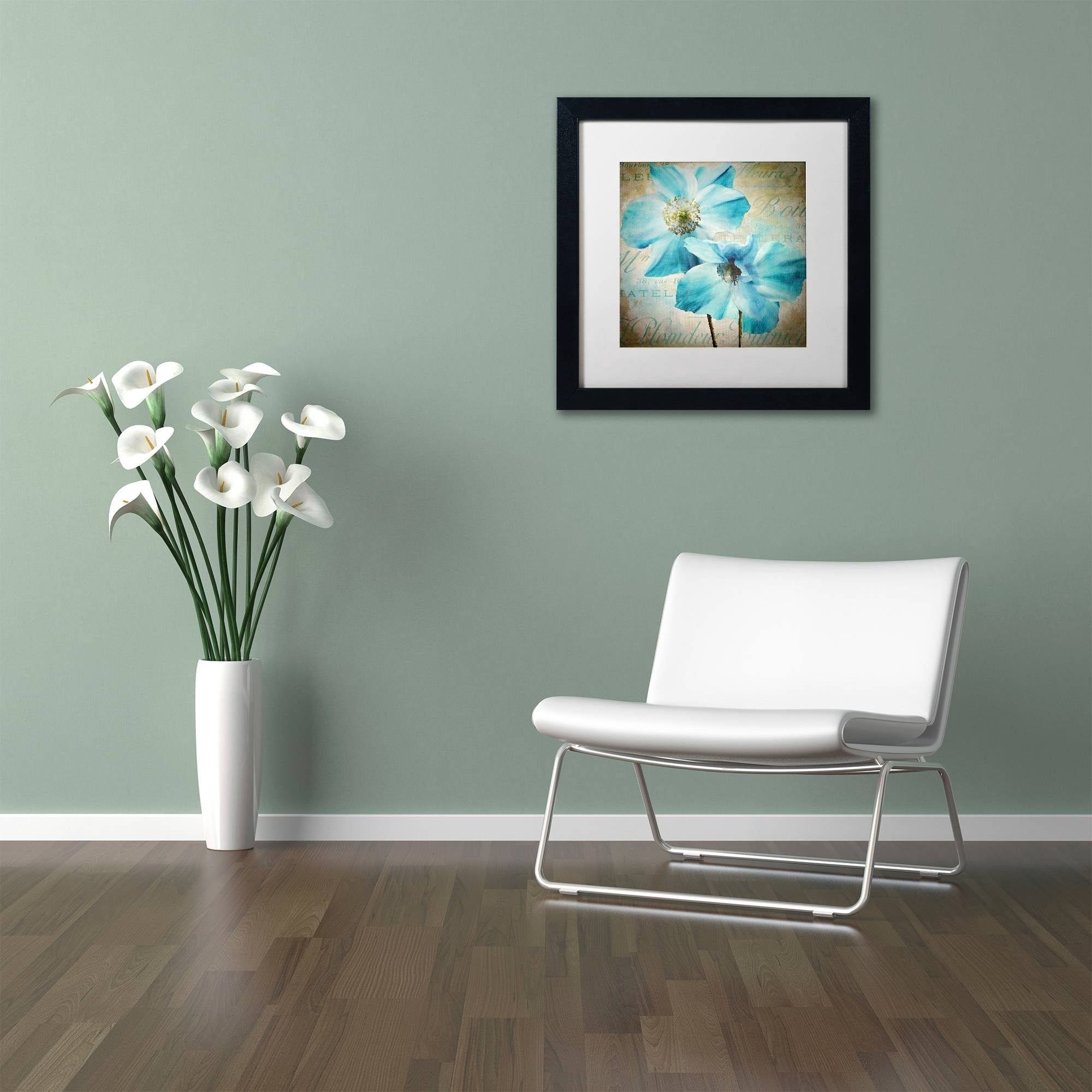 Trademark Fine Art "Himalayan Blue I" Canvas Art by Color Bakery White Matte, Black Frame