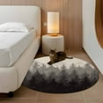 thumbnail image 3 of Round Area Rug 4ft,Forest Tree Gradient Black Shadow Washable Carpet Non-Slip Runner Accent Rugs Indoor Floor Mat for Bedroom Living Room Decor,Ombre Retro Linen, 3 of 9