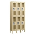 thumbnail image 3 of Salsbury Industries  See-Through Metal Locker - Double Tier - 3 Wide - Assembled - Tan, 3 of 4