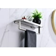 thumbnail image 5 of Lexora Home Bagno Bianca Stainless Steel Shelf with Towel Bar in Brushed Nickel, 5 of 5