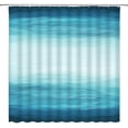 thumbnail image 2 of Blue Ocean Shower Curtain Abstract Turquoise Teal Ombre Summer Tropical Beach Themed Wave Home Bathroom Curtains Decor Fabric Include Hooks 72"W x 72"L (Pack of 1), 2 of 6