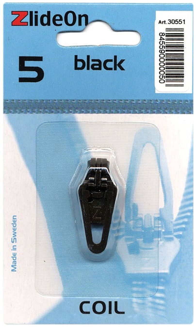 ZlideOn Zipper Pull Replacements Coil 5-Black 