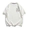 thumbnail image 3 of HomeGardon Men T-Shirts,Men's Printed Short Sleeved Cotton Linen Round Neck Loose Top,M-XXXXXL, 3 of 9