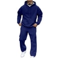 thumbnail image 3 of 2026 Men's Casual Suit Set, Solid Color Comfortable, Relaxed Fit Daily Wear, Spring Autumn Winter Outdoor, 3 of 9