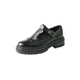 thumbnail image 5 of TMA EYES Chunky Platform T-Strap Hollowed-Out Loafer Vintage Round Toe Women's Single Shoes, 5 of 5