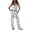 d-421Blue250, variant on Women 2 Piece Striped Sleep Set Contrast Binding Sleeveless Crop Tops Drawstring Wide Leg Pants With Pockets Loungewear Pajama Set for Lounging Daily Wear Holiday Pjs