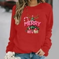 thumbnail image 4 of Busydd Christmas Sweatshirts for Women Fashion Fall Print Womens Tops Casual Comfortable Cotton Crew Neck Long Sleeve Shirts for Women S, 4 of 6
