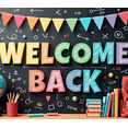 thumbnail image 7 of LUUFILx Welcome Back Banner School Classroom Decorations Photography Props Educational Supplies Backdrop Party Supplies Event Decor Background, 7 of 7