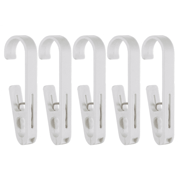 5PCS Clothes Hooks with Clips, Closet Organizer Clamps for Clothing, etc.
